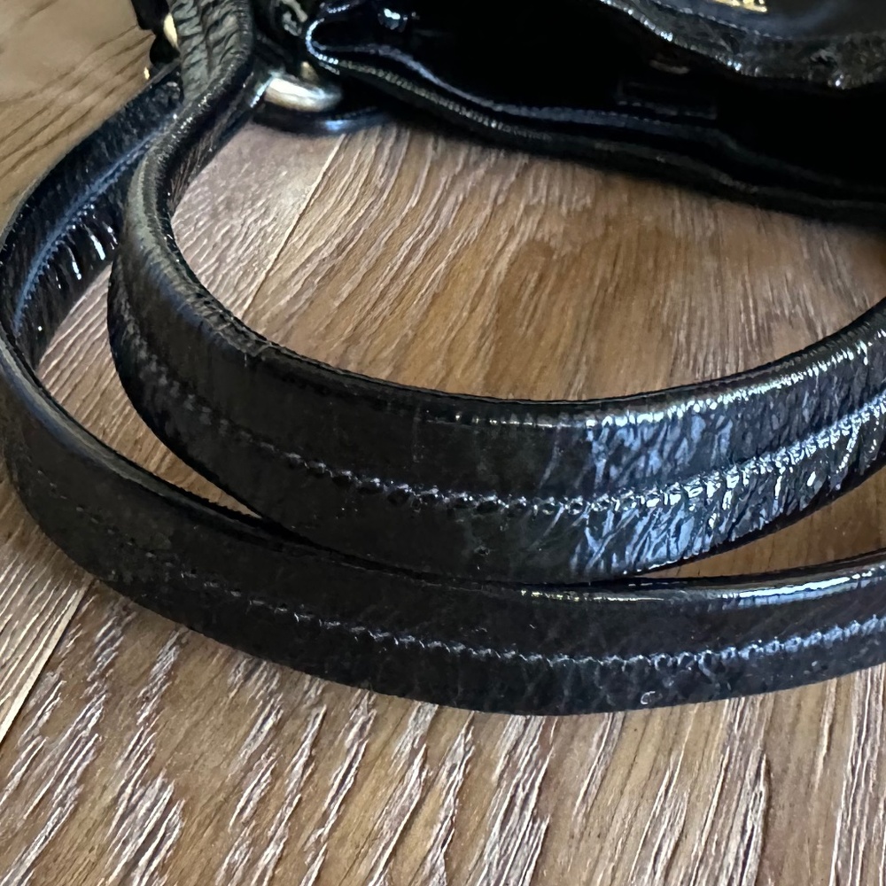 PRADA Vintage Tessuto Nylon and Enamel Black Calfskin Tote - Picture 15 of 17